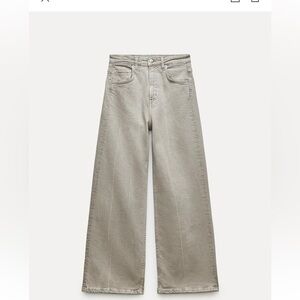 Zara ZW collection High Waist Straight Culotte Jeans